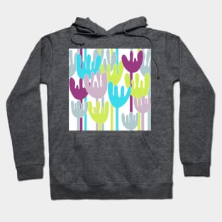 Modern abstract tulip flowers Hoodie